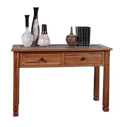 SD-3145RO - Sedona Rustic Oak Sofa Table with Slate Inlay Top - Oak For Less® Furniture