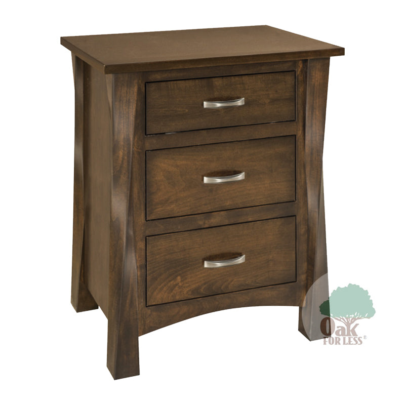 Amish made Lexington 3 Drawer Nightstand - Oak For Less® Furniture