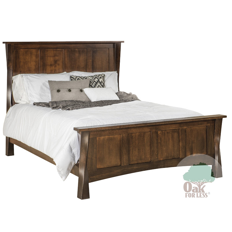 Amish made Lexington Bed - Queen size - Oak For Less® Furniture