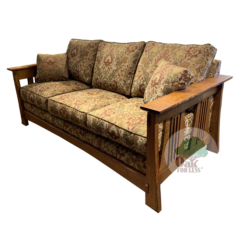 Solid Wood Bungalow Sofa in Fabric | Oak For Less ®